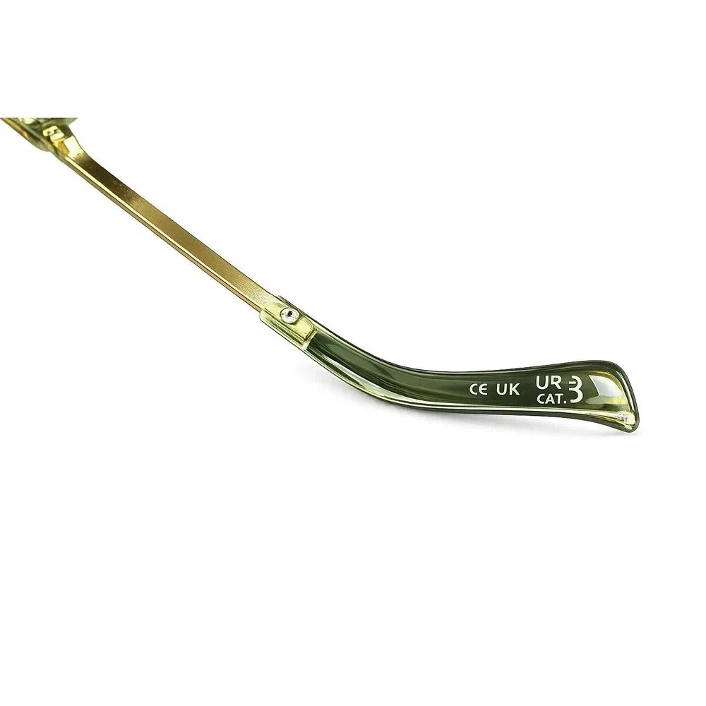 Women’s Vintage Style Green Aviator Sunglasses Gold Metal Frame Retro 70s UV400